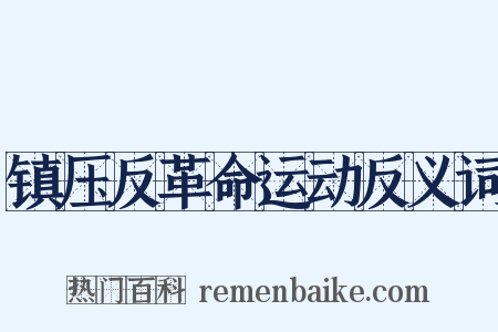 镇压反革命运动反义词是什么意思的图片